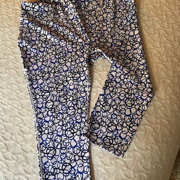 Chico's Pants - Chico's Blue and Black Patterned Leggings